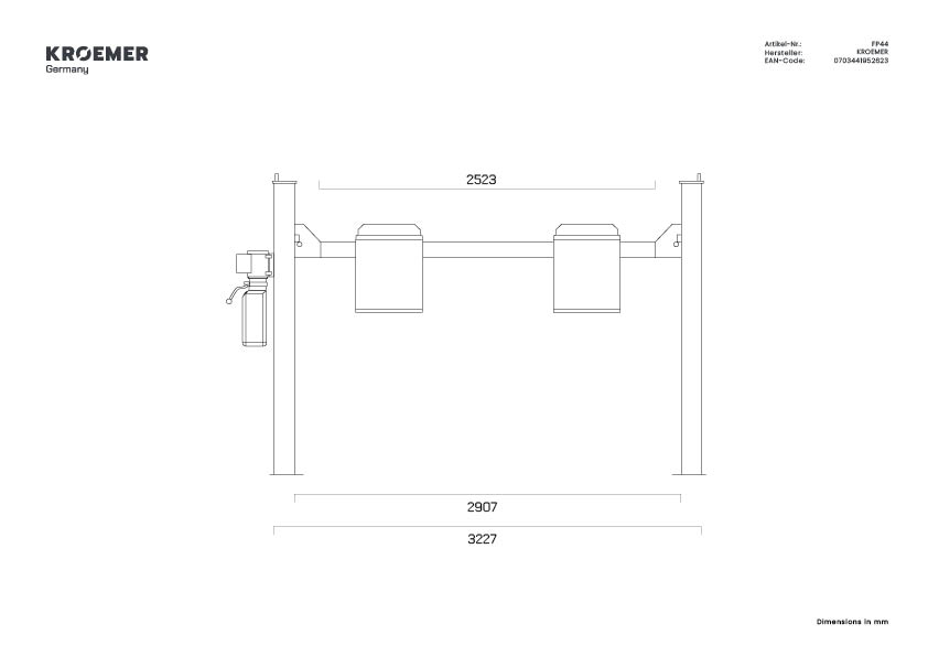 Piattaforma di sollevamento a 4 colonne Kroemer FP44 - Vista 8