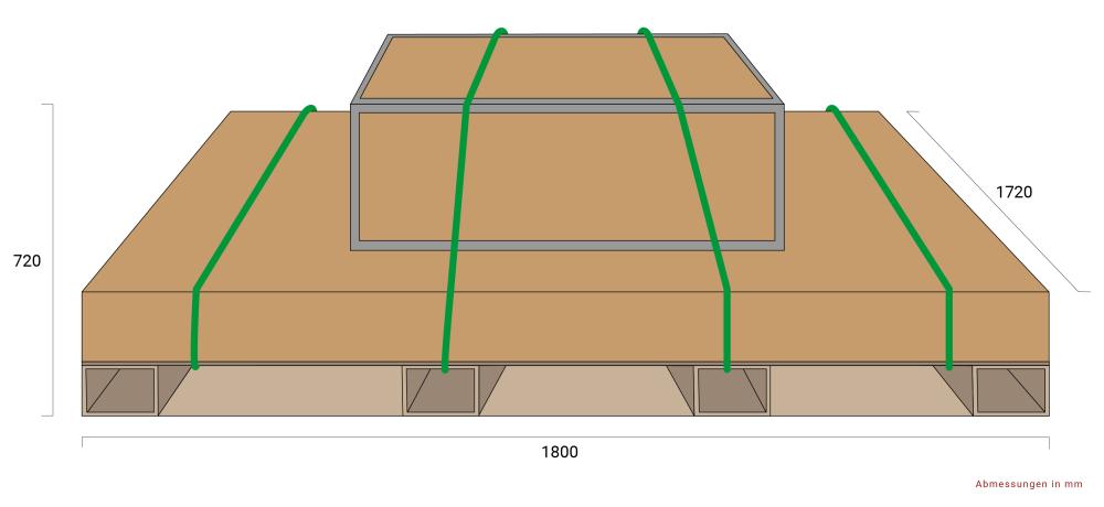 Dimensioni imballaggio ponte sollevatore a forbice X28