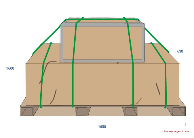Dimensioni imballaggio ponte sollevatore a forbice XX52