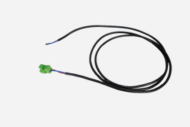 Elektrokabel für Sicherheitsraste in schwarz mit grünem Endteil