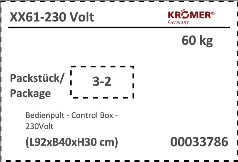 Bedienpult XX61-230 Volt