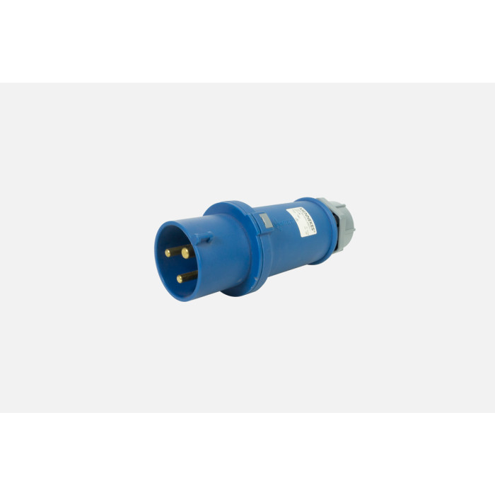 Blauer 230 Volt Stromstecker