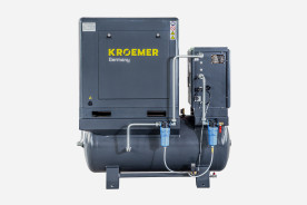 Compressore ad aria compressa DK10 con serbatoio da 500 litri e motore da 400 V - Vista frontale