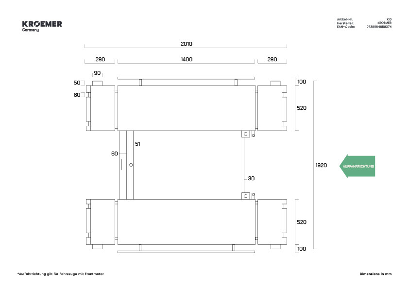 Disegno tecnico X10, vista 1